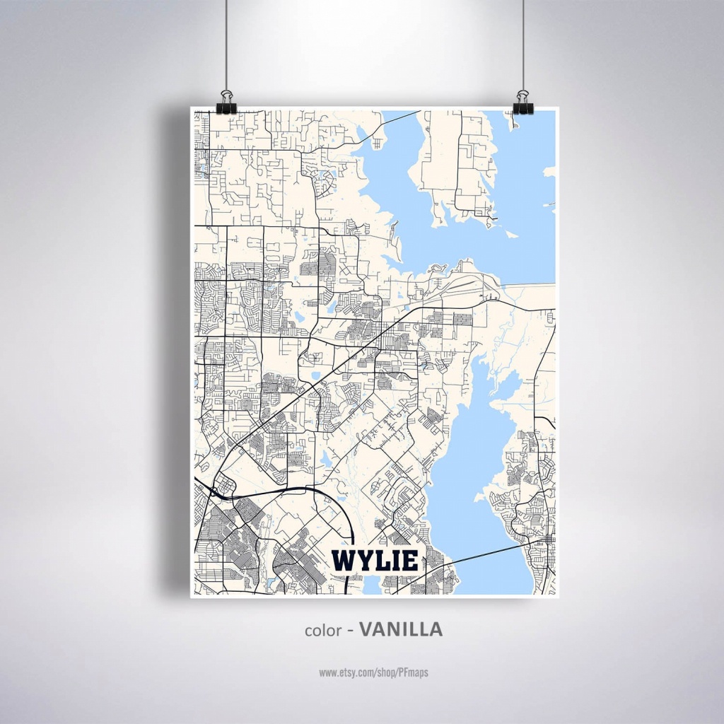 Wylie Map Print Wylie City Map Texas Tx Usa Map Poster | Etsy - Wylie Texas Map