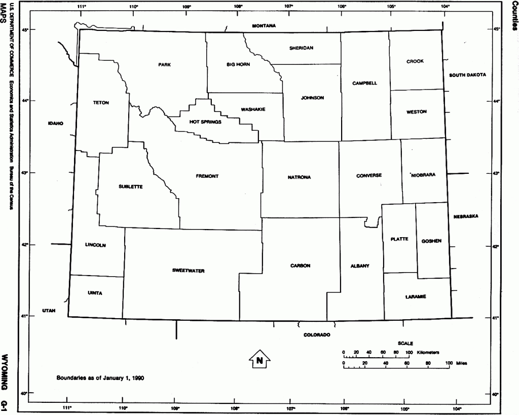 Wyoming Free Map - Wyoming State Map Printable