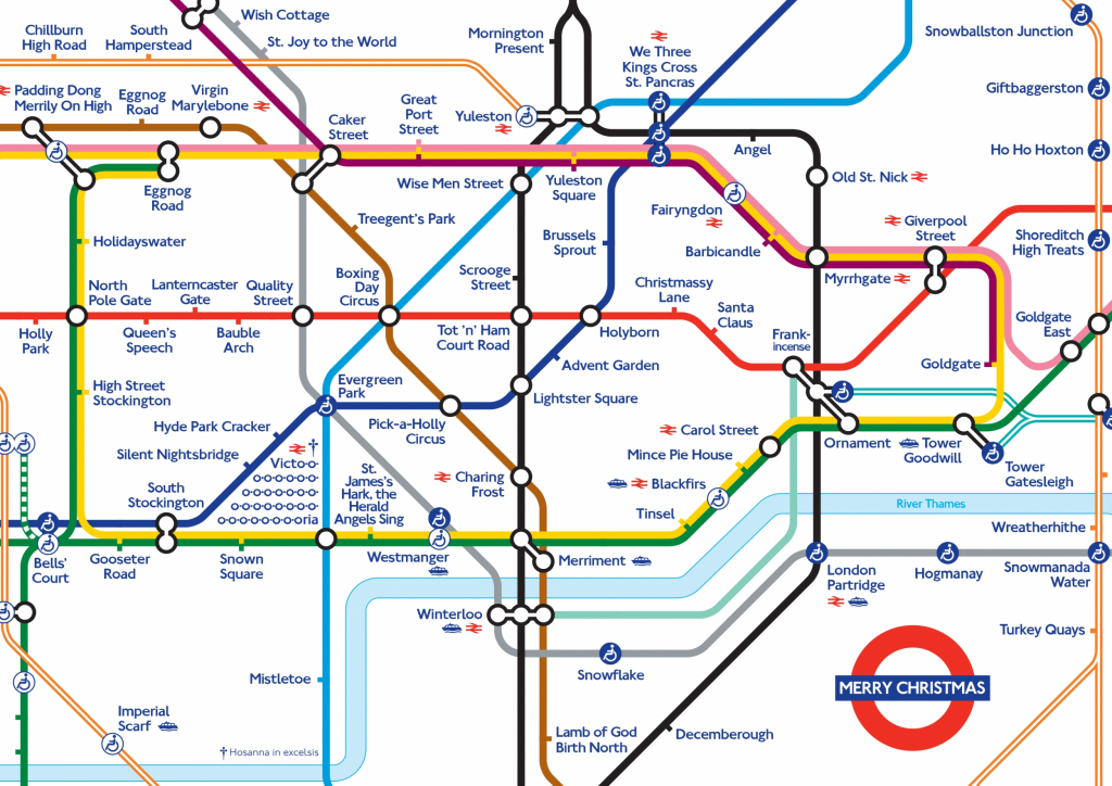 Xmas 20Map Random 2 London Underground Map Printable Throughout - Printable Tube Map