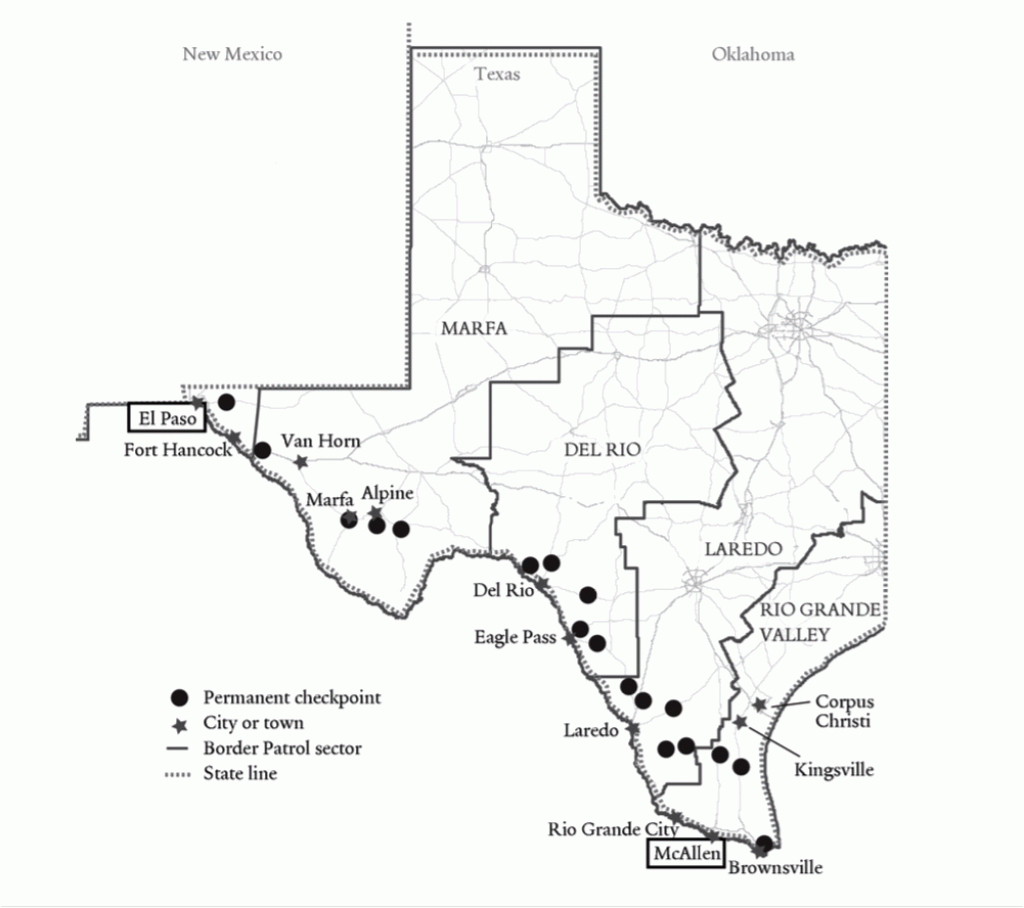Yale Law Journal - Border Checkpoints And Substantive Due Process - Immigration Checkpoints In Texas Map