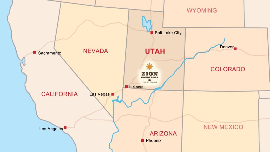 Zion Ponderosa Ranch Resort Location | Directions &amp;amp; Map - Northern California National Parks Map