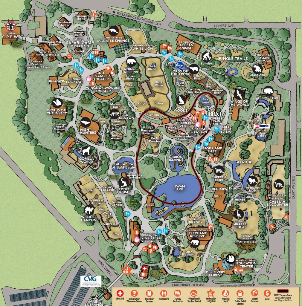 columbus zoo map and lockers